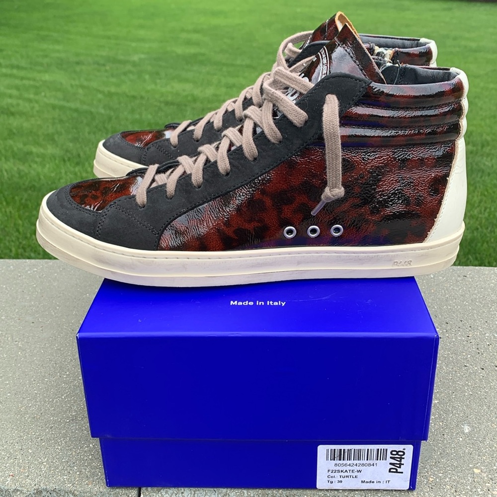 P449 Skate High top Tortoise women’s sneaker - size 39 with box